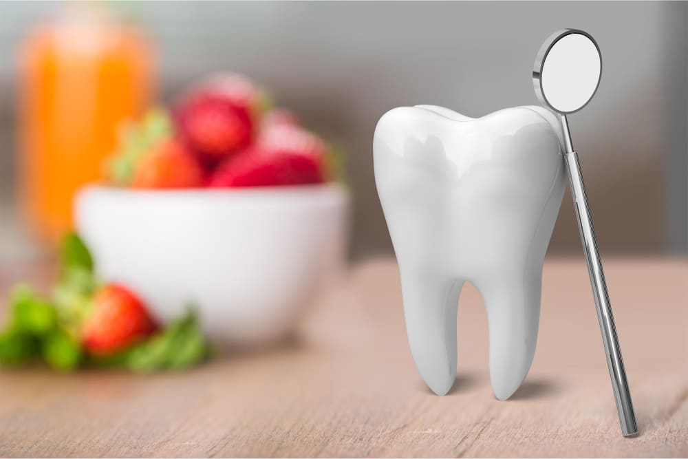 Healthy food on a table